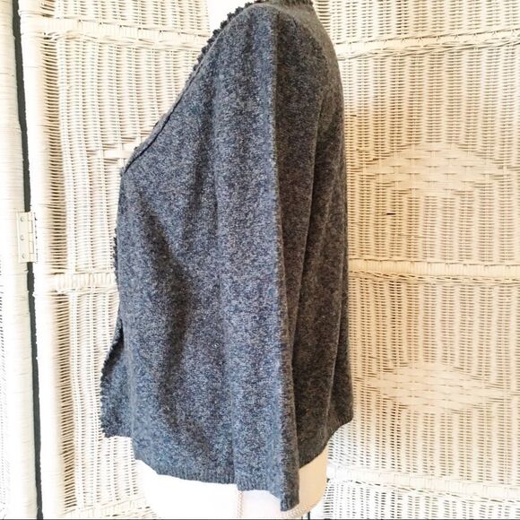 IZOD Blue Heathered Cottage-core Button Cardigan M - Picture 5 of 8